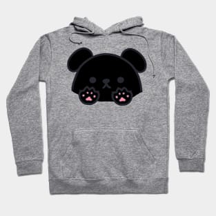 cute kawaii black dog Hoodie